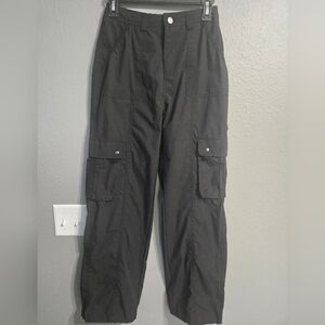 Orange Kiss Essentials Black Cargo Pants Size Small